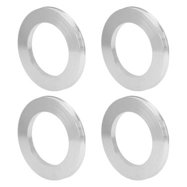 Imagem de INFINAUTO Anéis centralizados no cubo da roda do carro OD 108,1 mm para ID 70,1 mm eixo central de rodas amortecedores Hubrings liga de alumínio tom prata durável