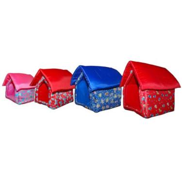 Imagem de Cama cabana tactel - Ideal Pet, Azul, N°3