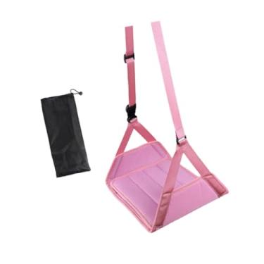 Imagem de Generic Hammock para os pés do avião, descanso para os pés de viagem, cabide de apoio para os pés portáteis e convenientes, premium, para o escritório de, Rosa