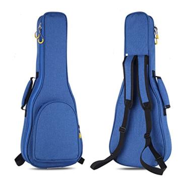 Imagem de Miwayer Capa Ukulele 15 mm Esponja Pesada Impermeável À Prova de Poeira Ukulele Bolsa para Concerto Soprano Tenor Ukulele (Soprano-23/24", Azul)