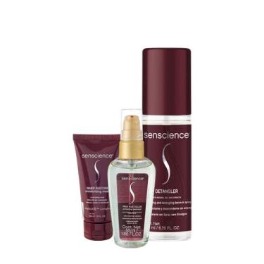 Imagem de Kit Senscience Inner Restore Máscara True Hue Óleo Detangler Leave-in 