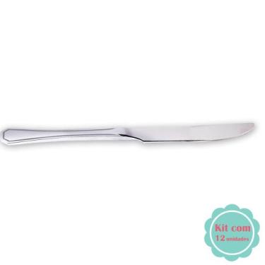 Imagem de Conjunto de 12 Facas de Mesa Class Inox Prateado Luxo - CLASS HOME