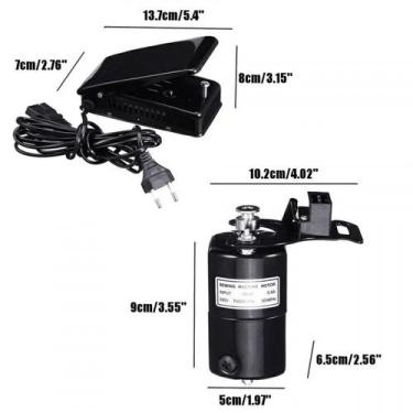 Imagem de Motor Máquina  Doméstico+kit,Completo 110/220 Preto - Fox, 220V