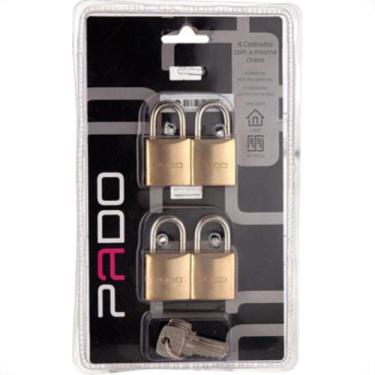 Imagem de Cadeado Pado Seguranca Igual C/4 Pc 25Mm