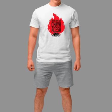 Imagem de Camisetas Básica Casual Confortável Gola Redonda - Rodliwes, Branco, G