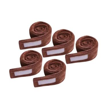 Imagem de predolo 5x Faixa de cabeça absorvente SPA Faixa de cabelo Ferramenta de cabelo quente Elástico SPA Faixa de cabeça portátil Salão Perm Faixa de cabeça Toalha, Marrom