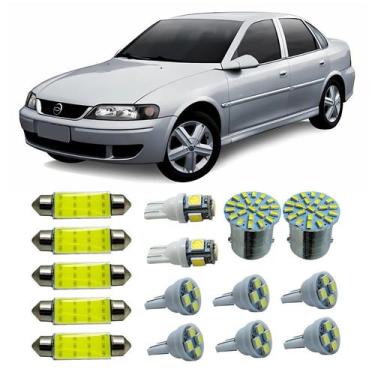 Imagem de Kit Led Interno Externo GM Vectra Teto Placa Ré Farolete