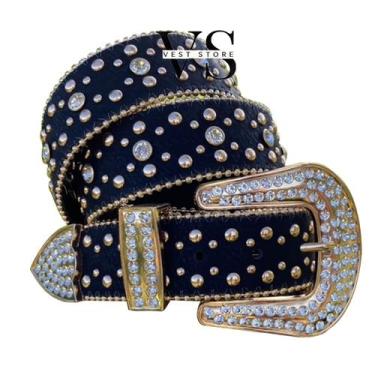 Imagem de Cinto Country Feminino Texa Tamborzeira Novo Oferta Brilhoso - Vest St