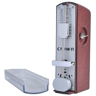 Imagem de Mini Metrônomo Mecânico, Metrônomo Universal Portátil de Tamanho de Bolso de 11 Cm de Altura para Piano, Guitarra, Violino, Ukulele, Cítara Chinesa e Outros Instrumentos (marrom)