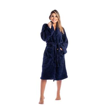 Imagem de Roupão de Microfibra Adulto Fleece - Feminino/masculino - 220gr/m - Pr