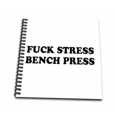 Imagem de 3dRose db_223117_1 Caderno de desenho Prensa Fuck Stress Bench Press-Drawing Book, 20,32 x 20,32 cm