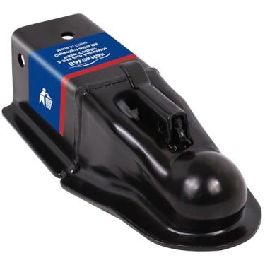 Imagem de Acoplador de reboque reto, canal de 7,6 cm, largura da bola, 6,350 kg, acoplador de lingueta de reboque, preto