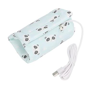Imagem de Bolsa Aquecedora de Mamadeira Usb Removível, Portátil, Aquecedor de Viagem para Leite, Capa de Armazenamento para Baterias Recarregáveis, Laptops, Carros (Panda)
