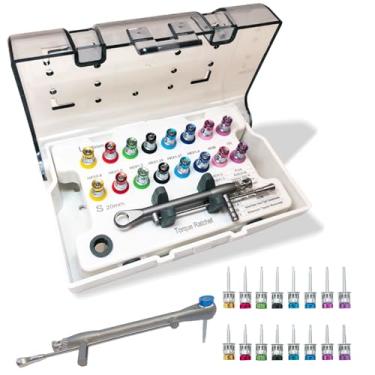 Imagem de Conjunto universal de chaves de torque de implante dentário, chave de torque de implante dentário, chave de fenda, kit de reparo, chave de catraca, ferramentas de reparo de implantes odontológicos