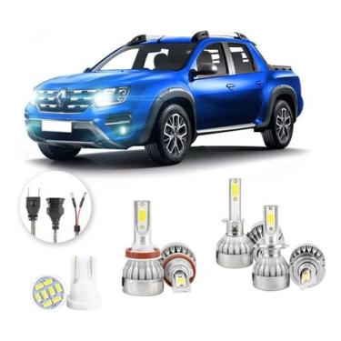 Imagem de Lampadas Led Renault Duster Oroch 2015 A 2020 H8h1h7 20000lm - V10
