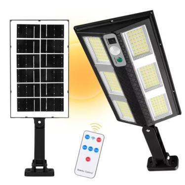 Imagem de Luminária LED Externa com Placa Carregamento Solar e Controle 3 Modos 
