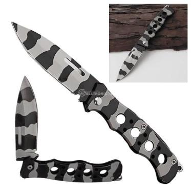 Imagem de Canivete Portátil de Bolso para Pesca e Camping Aço Robusto e Versátil