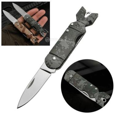 Imagem de Canivete Míssil Chaveiro Militar Camuflado - Multifuncional com Lâmina