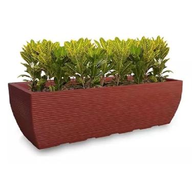 Imagem de Vaso De Planta Jardineira Bonsai Suculenta Polietileno G (marrom)