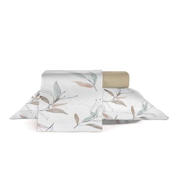 Imagem de Jogo de Cama Casal 4 Peças Teka 100% Algodão 180 Fios Aurora