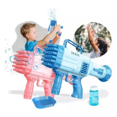 Imagem de Brinquedo Bazuka lança bolhas de sabão diversão para pais e filhos  - 