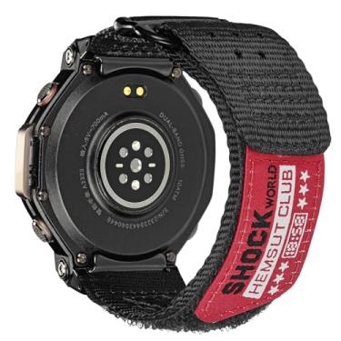 Imagem de FIILIIX Pulseiras de relógio compatíveis com Amazift T-Rex 3 pulseira de nylon, pulseira de substituição para smartwatch T-Rex 3 Outdoor, Preto, Middle Wrist (6.6"-7.8"), Militar