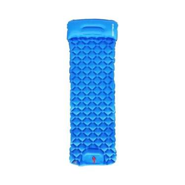 Imagem de Colchão Inflável Ultraleve para Camping com Bomba Embutida e Travessei