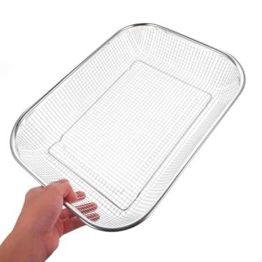 Imagem de Cesto Telado Multiuso em Inox 27x37cm Fruteira de Mesa