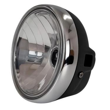 Imagem de Farol Da Moto Yamaha Factor Ybr 125 Completo Aro Cromado 2009 até 2024