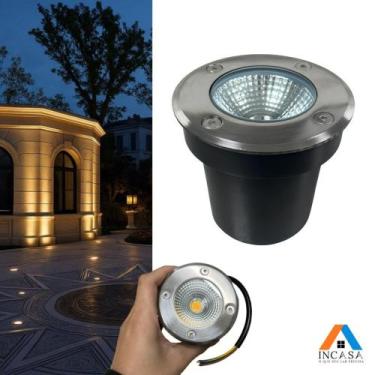 Imagem de Balizador Spot Led Embutir Chao Piso Jardim 5w Prova Dagua Cúpula Inox