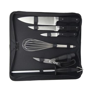 Imagem de Jogo para Churrasco Fracalanza em Inox com Bolsa de Nylon com 6 Peças
