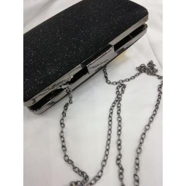 Imagem de Bolsa de festa transversal e tiracolo., Preto