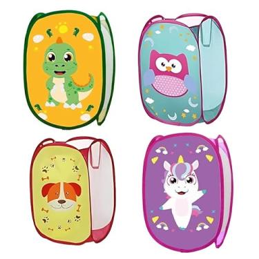 Imagem de Cesto de Roupas Infantil Organizador Porta Treco Brinquedos Linha Premium M5 Armarinhos (Unicórnio)