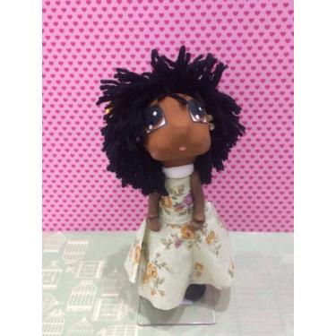 Imagem de Boneca Preta em Porcelana Fria - Os Grashis