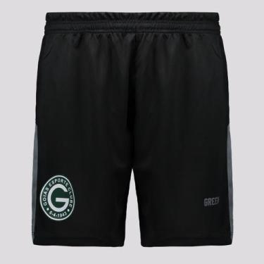 Imagem de Calção Gr33n Goiás Goleiro 2024 Infantil Preto, 6 ANOS