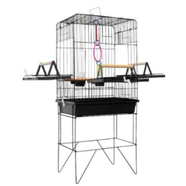 Imagem de VIVEIRO GAIOLA CALOPSITA PASSÁROS AVES TRIPLEX(SLIM BLACK/BLACK)