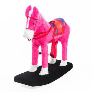 Imagem de Cavalinho Médio Simples Cores Variadas Crianças Brincadeiras - Cavalin