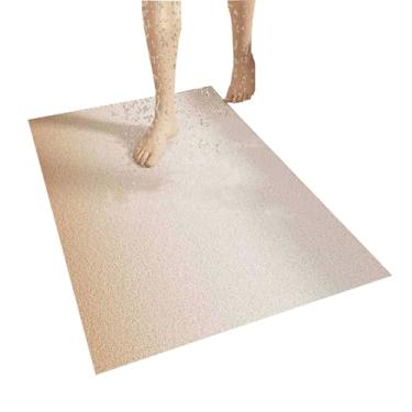 Imagem de Tapete de chuveiro antiderrapante, tapete seguro de bucha de PVC, tapetes de banheiro confortáveis, acessórios de banheiro de secagem rápida, almofadas de aderência para segurança de banheiro no chão