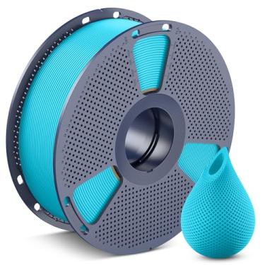 Imagem de SUNLU Filamento de impressora 3D Filamento PETG 1,75 mm, menos amarração boa camada adesão alta resistência, filamento PETG 1,75 ± 0,02 mm, carretel de 1 kg (1 kg), ciano