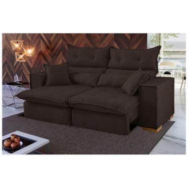 Imagem de Sofá 3 Lugares Retrátil Reclinável Suede Parma JW Estofados, Chocolate