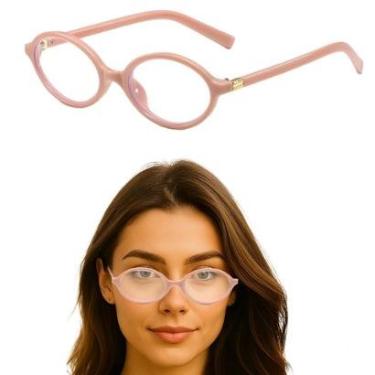 Imagem de Armação De Oculos Redondo Estilo Retro Feminino Estiloso Fashion-Feminino