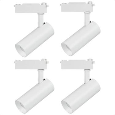 Imagem de Kit 4 Spot Led MR16 para Trilho Eletrificado Branco 110/220v - Blumena