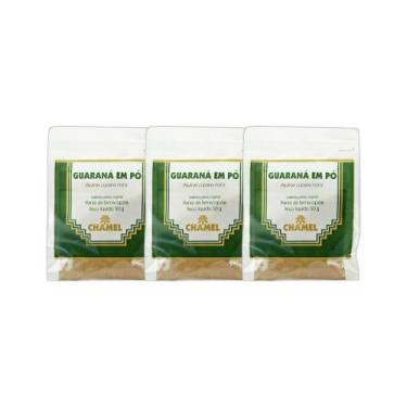 Imagem de Kit 3x Pacote de Guarana em Pó 50g - CHAMEL