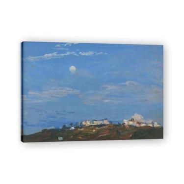 Imagem de Moonrise John Lavery Iconic Realist Portrait & War Scene Canvas Art – Decoração de parede irlandesa atemporal para casa emoldurada 30 x 42 cm