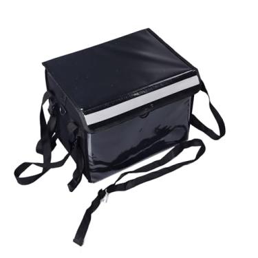 Imagem de ZJchao Bolsa de Entrega de Alimentos Isolada Grande 48L Bag de Catering Comercial Bolsa de Compras Térmicas Oxford Tecido Preto 44x32x35cm