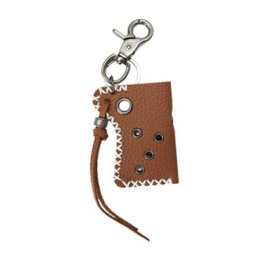 Imagem de JunZheHub Capa de Couro PU para Isqueiro, Acessórios, Moda, Prática, Vintage, Bolsa, Capa para Isqueiro para Pesca, Marrom