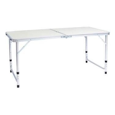 Imagem de Mesa Dobrável Vira Maleta em Alumínio com Tampo MDF 120x60cm Alira Hom