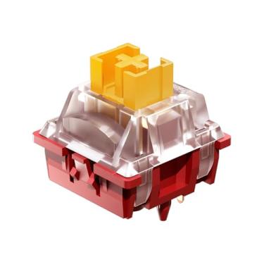 Imagem de GK GAMAKAY Phoenix Interruptor de teclado linear silencioso com difusor de LED para teclado mecânico retroiluminado, interruptores pré-lubrificados de 5 pinos para bricolage (Phoenix V2 Switch-70