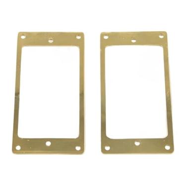 Imagem de JWQFBC Pacote com 2 Anéis de Captador Humbucker, Suporte de Quadro de Captador para Guitarras LP, Anel de Substituição de Captador, Ouro