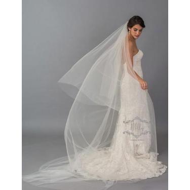 Imagem de Véu de Noiva 3 Metros 2 Camadas Branco Longo Mantilha V39 - Milly O Sh